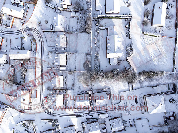 Aeriel View of Lisnaskea in the Snow-3