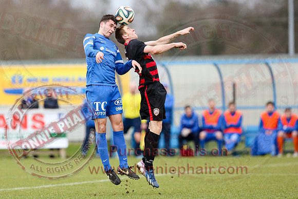 Ballinamallard United (2) V Coleraine (1) in IFA Premier League.