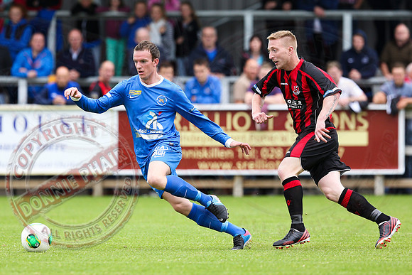 Ballinamallard United (1) V Crusaders (0) in Danske Irish Premier League.