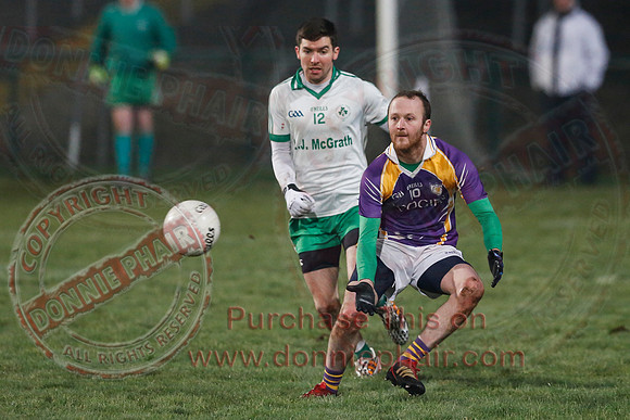 Derrygonnelly (0-7) V Ederney (0-6) in Senior GAA Football League Division 1A Final.