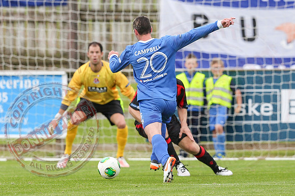 Ballinamallard United (1) V Crusaders (0) in Danske Irish Premier League.