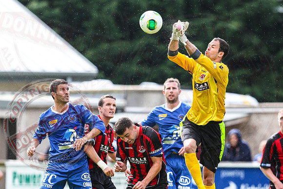 Ballinamallard United (1) V Crusaders (0) in Danske Irish Premier League.