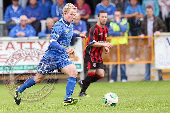 Ballinamallard United (1) V Crusaders (0) in Danske Irish Premier League.