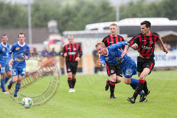 Ballinamallard United (1) V Crusaders (0) in Danske Irish Premier League.