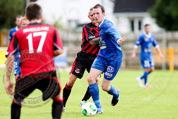Ballinamallard United (1) V Crusaders (0) in Danske Irish Premier League.