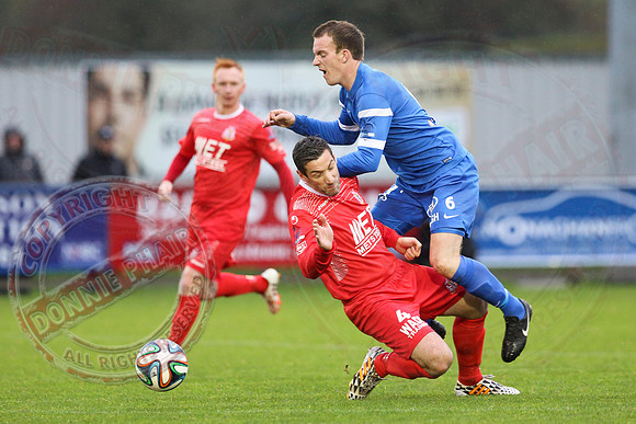 Ballinamallard United (0) v Portadown (2) in Danske Bank IFA Premier League.