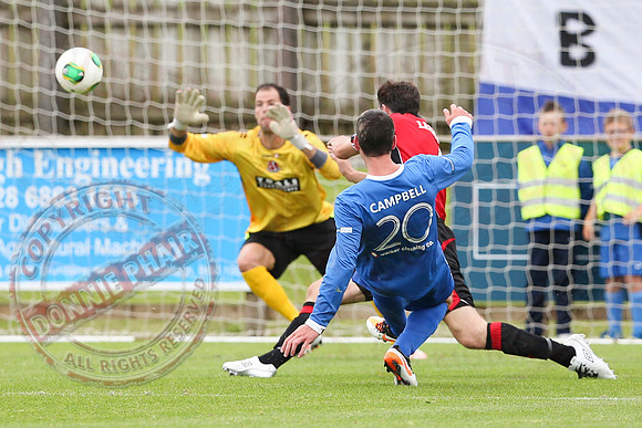 Ballinamallard United (1) V Crusaders (0) in Danske Irish Premier League.