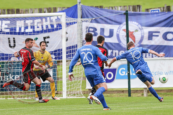 Ballinamallard United (1) V Crusaders (0) in Danske Irish Premier League.
