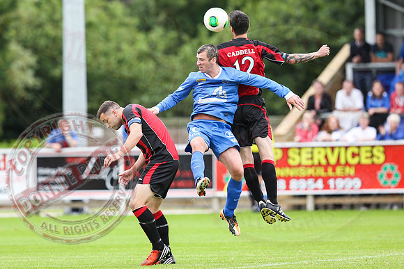 Ballinamallard United (1) V Crusaders (0) in Danske Irish Premier League.