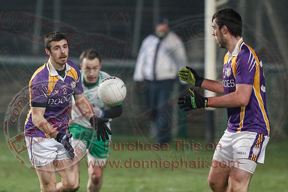 Derrygonnelly (0-7) V Ederney (0-6) in Senior GAA Football League Division 1A Final.