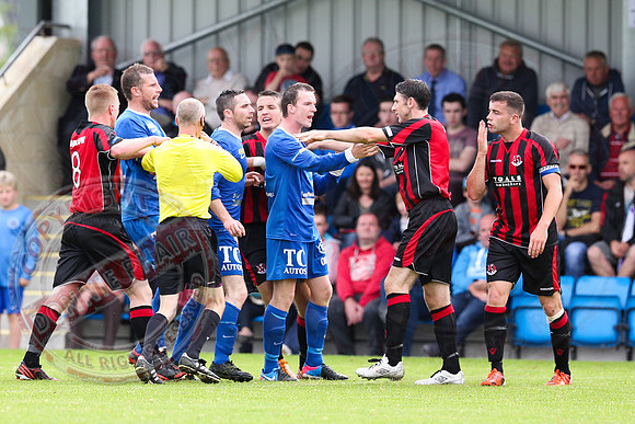 Ballinamallard United (1) V Crusaders (0) in Danske Irish Premier League.