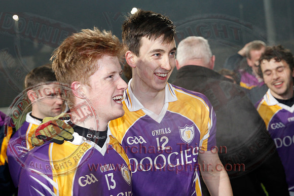 Derrygonnelly (0-7) V Ederney (0-6) in Senior GAA Football League Division 1A Final.