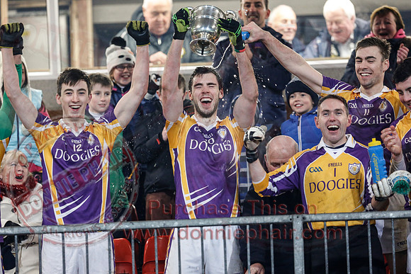 Derrygonnelly (0-7) V Ederney (0-6) in Senior GAA Football League Division 1A Final.