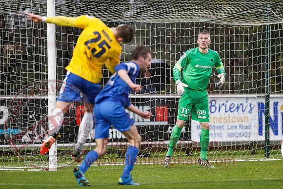Ballinamallard (0) V Ballymena (1) in IFA Premiership.
