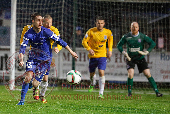 Ballinamallard (0) V Ballymena (1) in IFA Premiership.