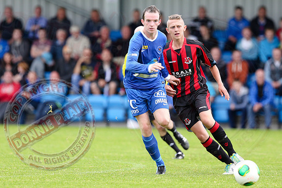 Ballinamallard United (1) V Crusaders (0) in Danske Irish Premier League.