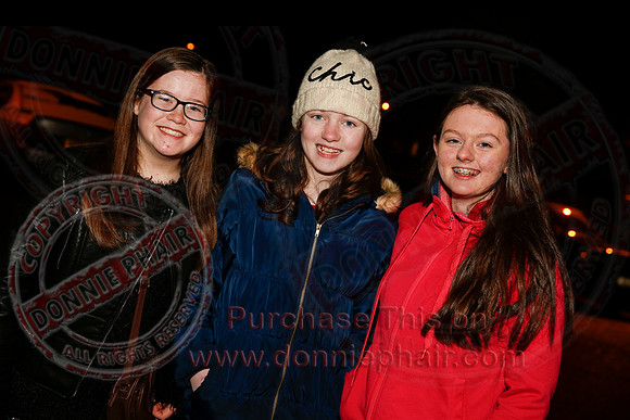 Christmas Lights being turned on in Donagh.