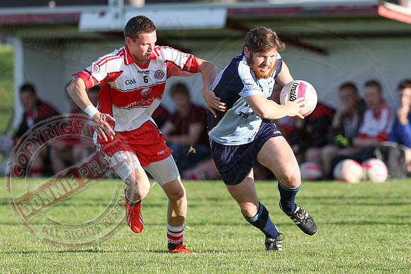 St. Pats, Donagh (1-17) V Belcoo (0-14) in Senior GAA Football League Division One.