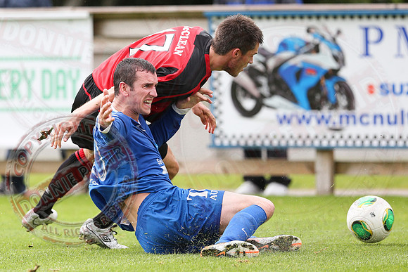 Ballinamallard United (1) V Crusaders (0) in Danske Irish Premier League.