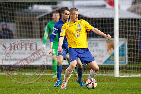 Ballinamallard (0) V Ballymena (1) in IFA Premiership.
