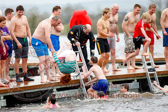 New Years Day Charity Swim at Galloon Island, Newtownbutler.
