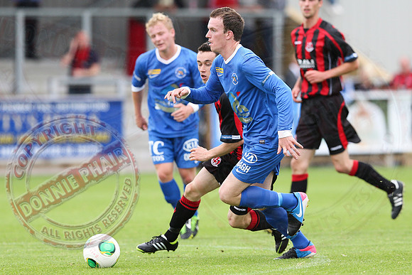 Ballinamallard United (1) V Crusaders (0) in Danske Irish Premier League.