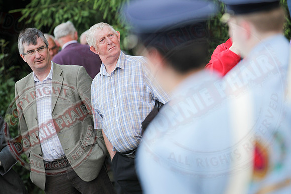 Newtownbutler Loyalist Parade and Protesters