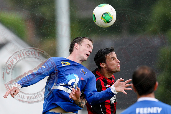 Ballinamallard United (1) V Crusaders (0) in Danske Irish Premier League.