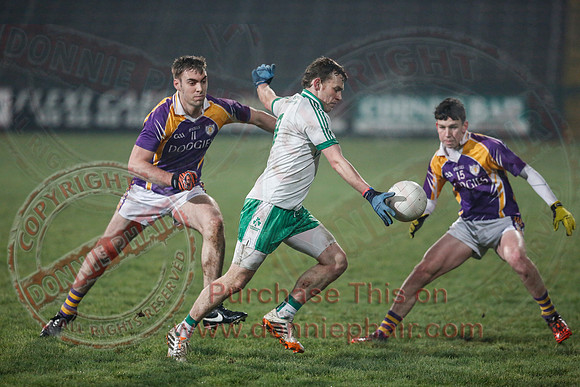 Derrygonnelly (0-7) V Ederney (0-6) in Senior GAA Football League Division 1A Final.