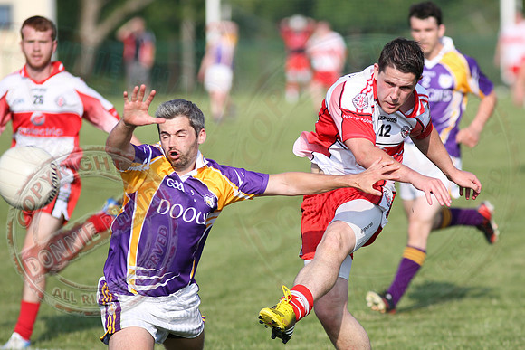 Derrygonnelly (0-14) V St. Patricks, DOnagh (0-10) in Senior GAA Football League, Division one.
