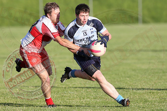 St. Pats, Donagh (1-17) V Belcoo (0-14) in Senior GAA Football League Division One.
