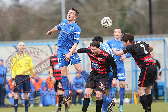 Ballinamallard United (2) V Coleraine (1) in IFA Premier League.