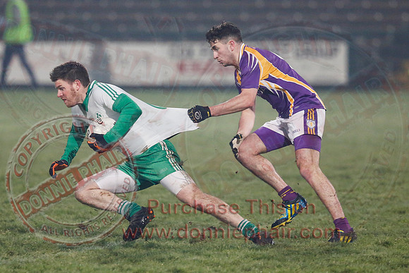 Derrygonnelly (0-7) V Ederney (0-6) in Senior GAA Football League Division 1A Final.