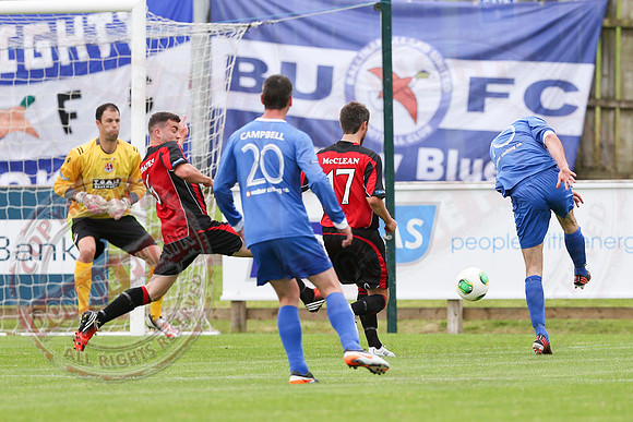 Ballinamallard United (1) V Crusaders (0) in Danske Irish Premier League.