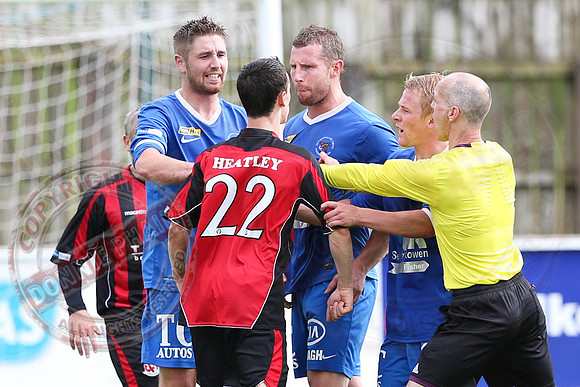 Ballinamallard United (1) V Crusaders (0) in Danske Irish Premier League.