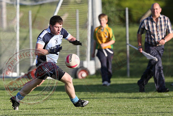 St. Pats, Donagh (1-17) V Belcoo (0-14) in Senior GAA Football League Division One.