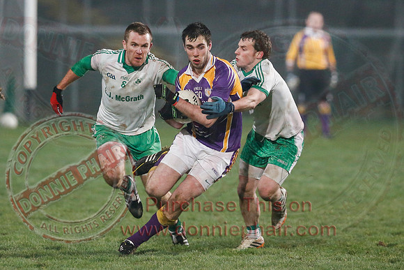 Derrygonnelly (0-7) V Ederney (0-6) in Senior GAA Football League Division 1A Final.