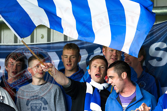Ballinamallard United (1) V Crusaders (0) in Danske Irish Premier League.
