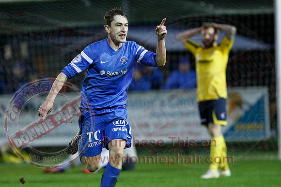 Ballinamallard United (1) V Dungannon Swifts (1) in Danske Bank Premier League.