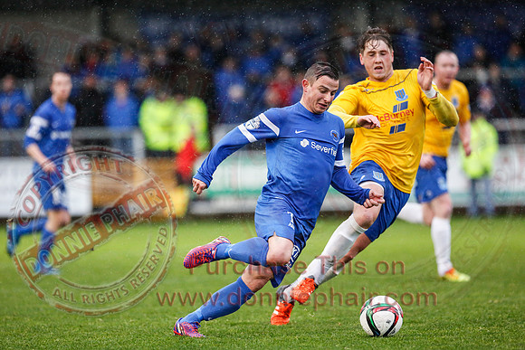 Ballinamallard (0) V Ballymena (1) in IFA Premiership.