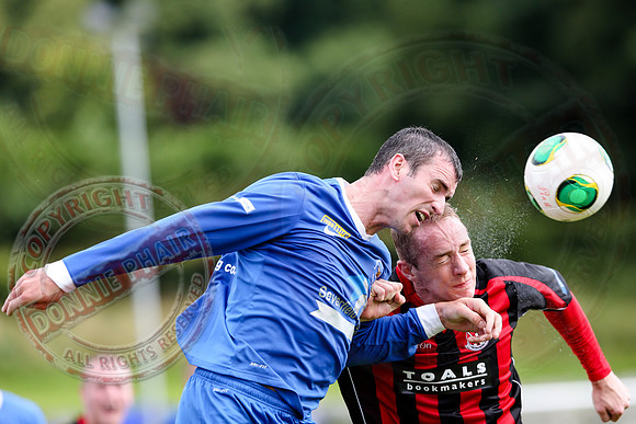 Ballinamallard United (1) V Crusaders (0) in Danske Irish Premier League.