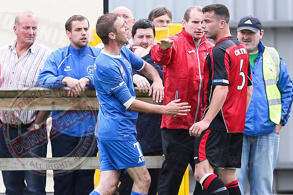 Ballinamallard United (1) V Crusaders (0) in Danske Irish Premier League.
