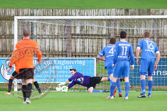 Ballinamallard United (0) V Glenavon (2) in IFA Premiership.