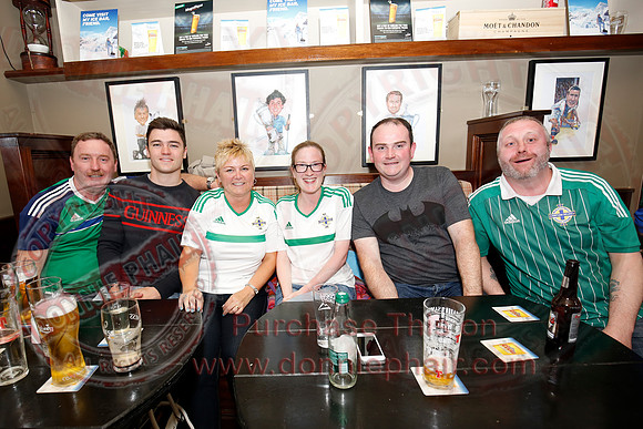 Party Pics in The Devenish as locals watch the Northern Ireland football team play.