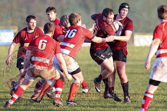 Enniskillen 1st XV (34) V Randalstown (8) in Towns Cup.