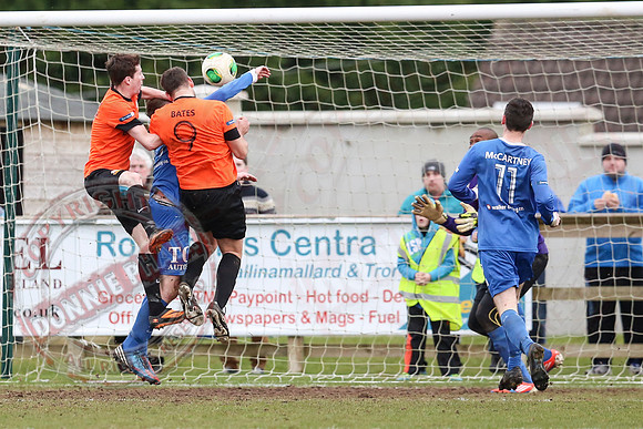 Ballinamallard United (0) V Glenavon (3) in The Irish Cup.