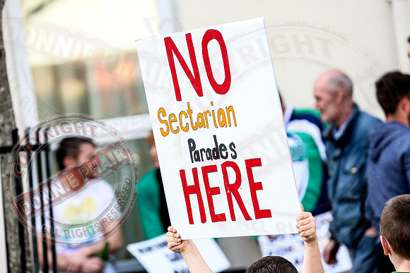Loyalist Parade and Residents Protest in Newtownbutler