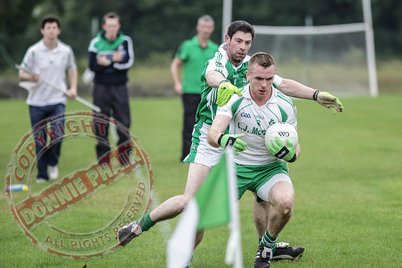 St. Joseph's Ederney V Roslea Shamrocks in Senior Men GAA League Football.