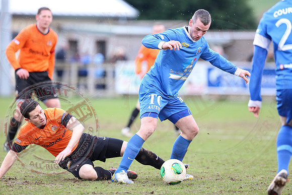 Ballinamallard United (0) V Glenavon (3) in The Irish Cup.