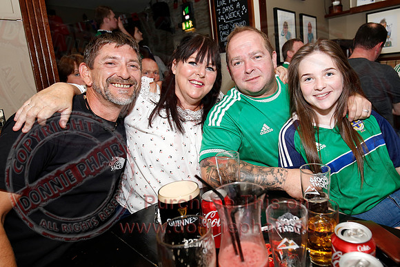 Party Pics in The Devenish as locals watch the Northern Ireland football team play.
